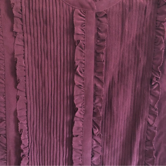 Ulla Johnson Blouse Silk Ruffle Pintuck Nadja US 2 NWT - Picture 7 of 11